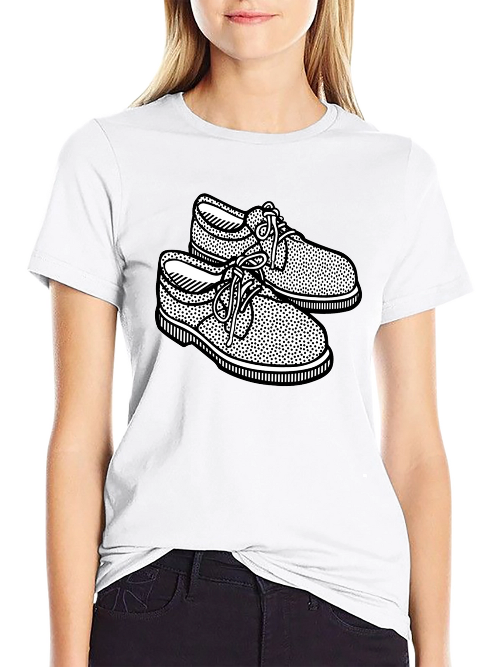 Retro Shoes Graphic Black T-Shirt