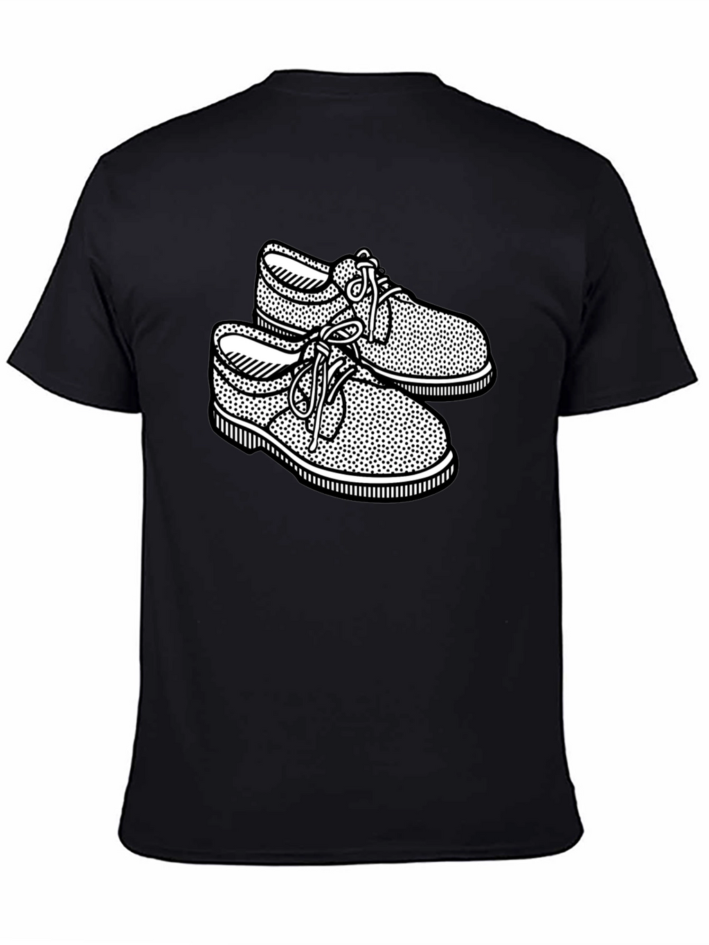 Retro Shoes Graphic Black T-Shirt
