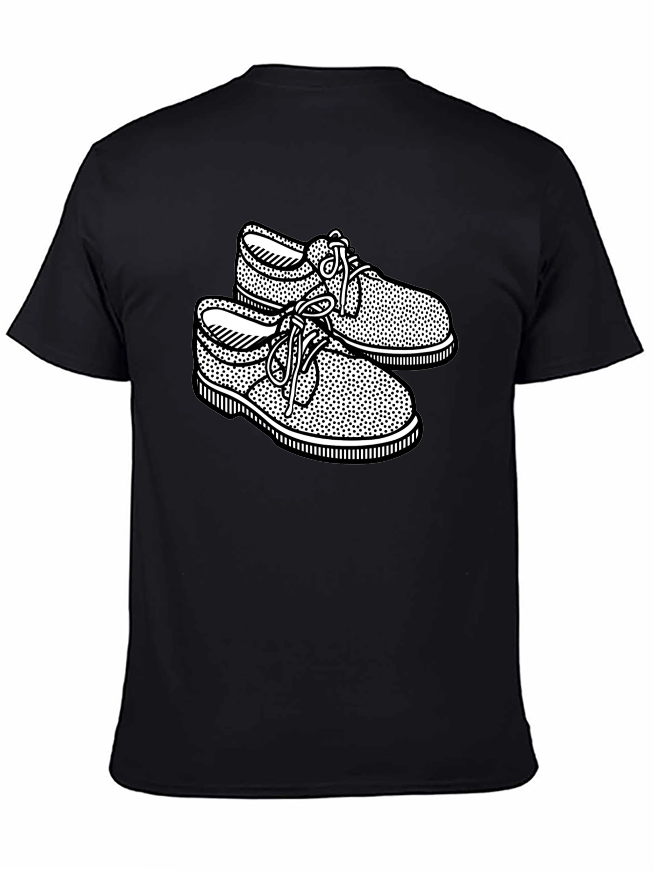 Retro Shoes Graphic Black T-Shirt