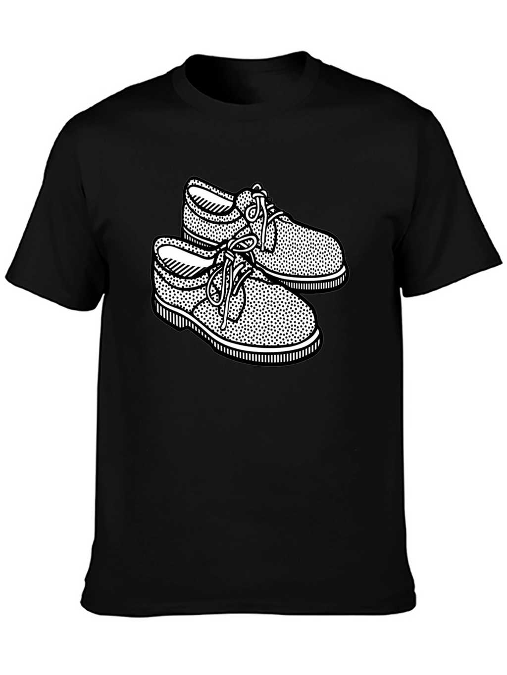 Retro Shoes Graphic Black T-Shirt