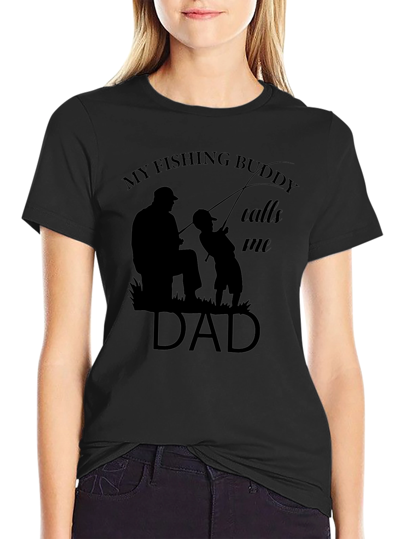 My Fishing Buddy Calls Me Dad Graphic Tee