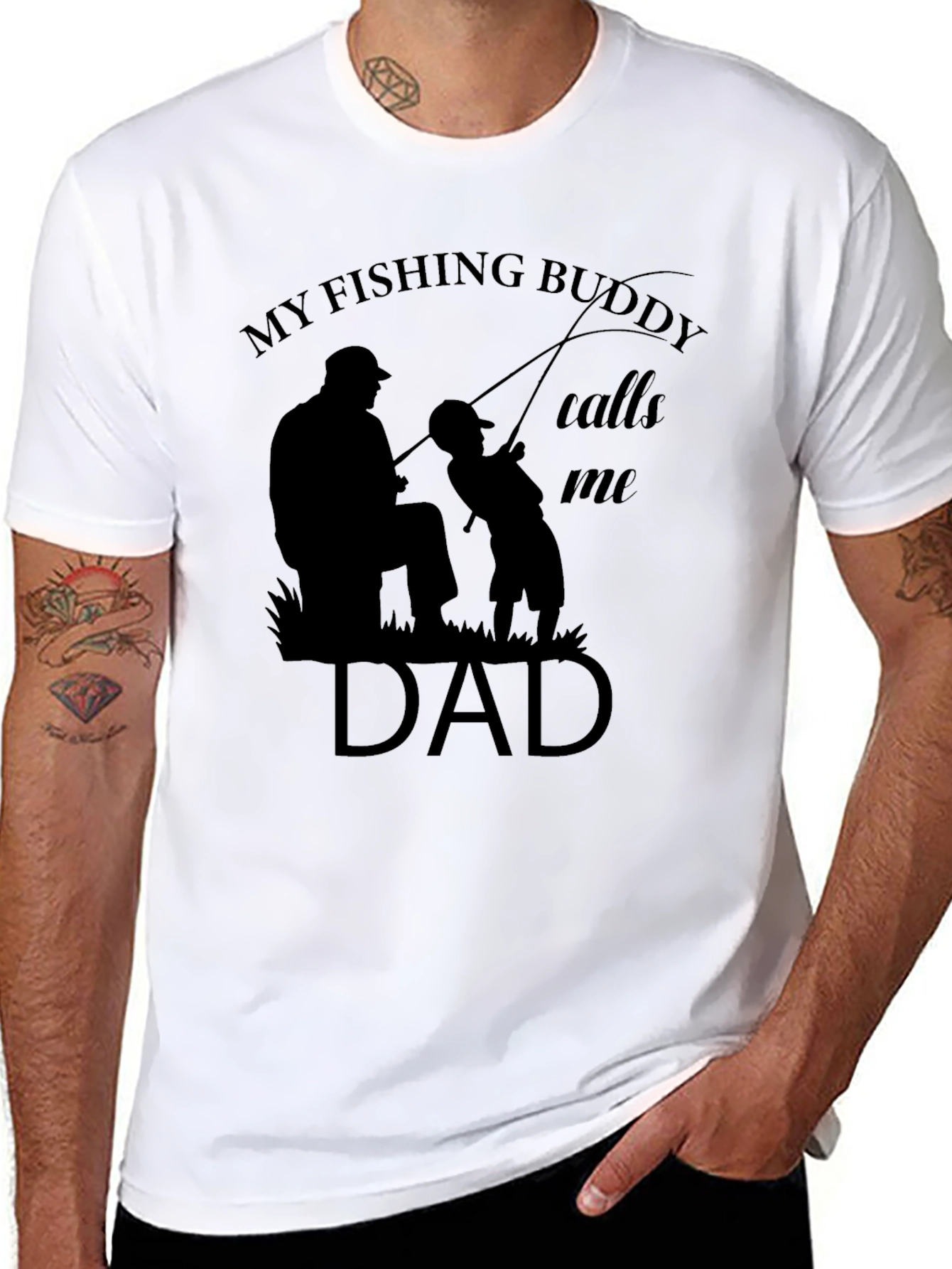 My Fishing Buddy Calls Me Dad Graphic Tee