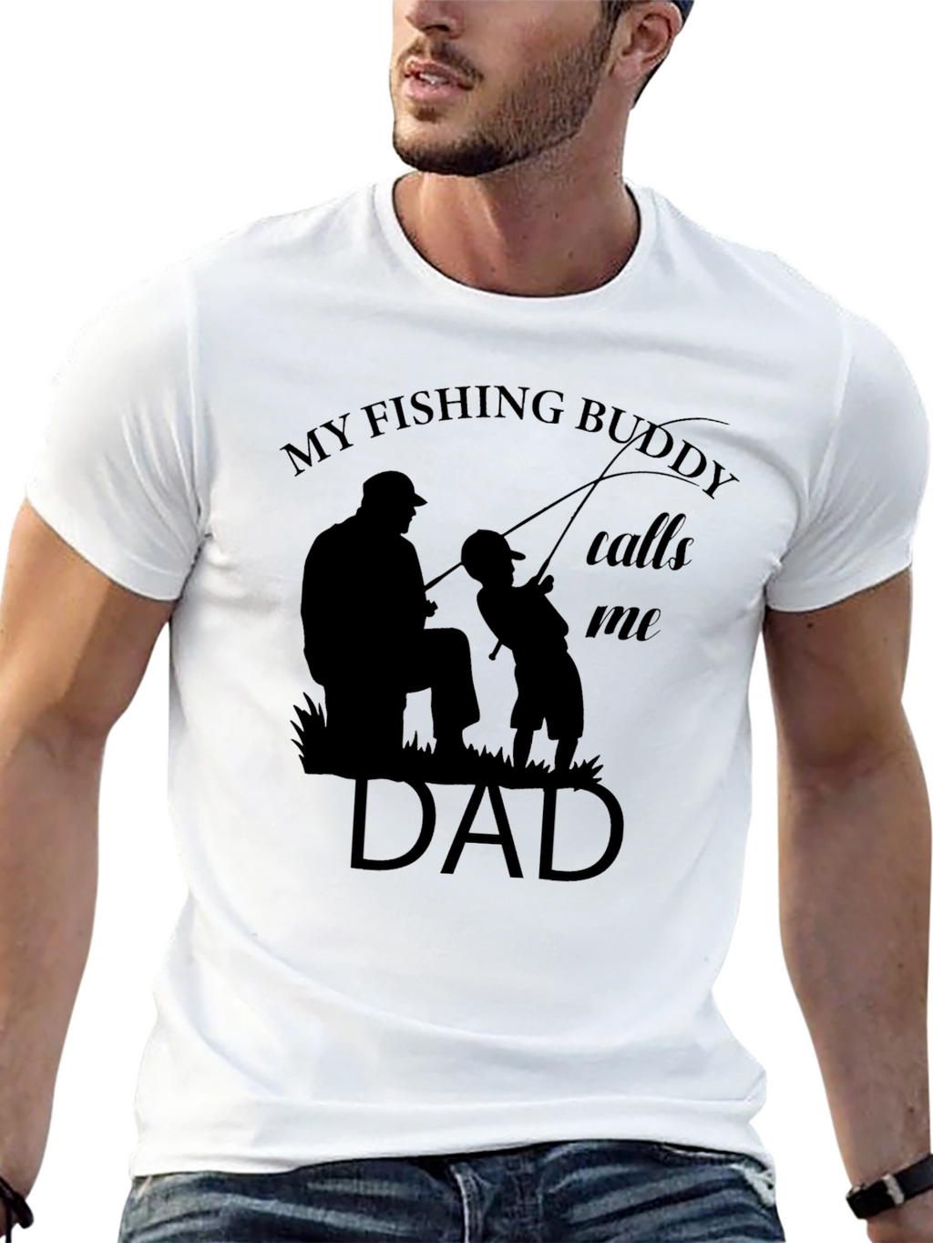 My Fishing Buddy Calls Me Dad Graphic Tee