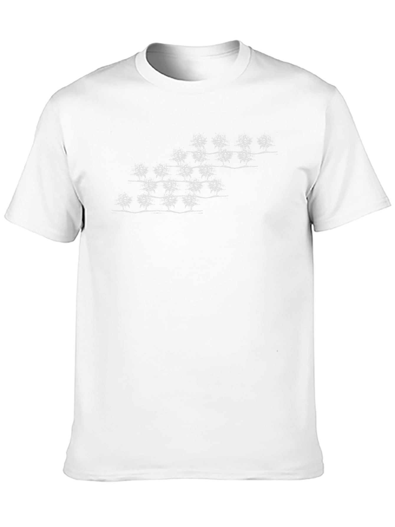 Unique Tree Pattern Black Tee