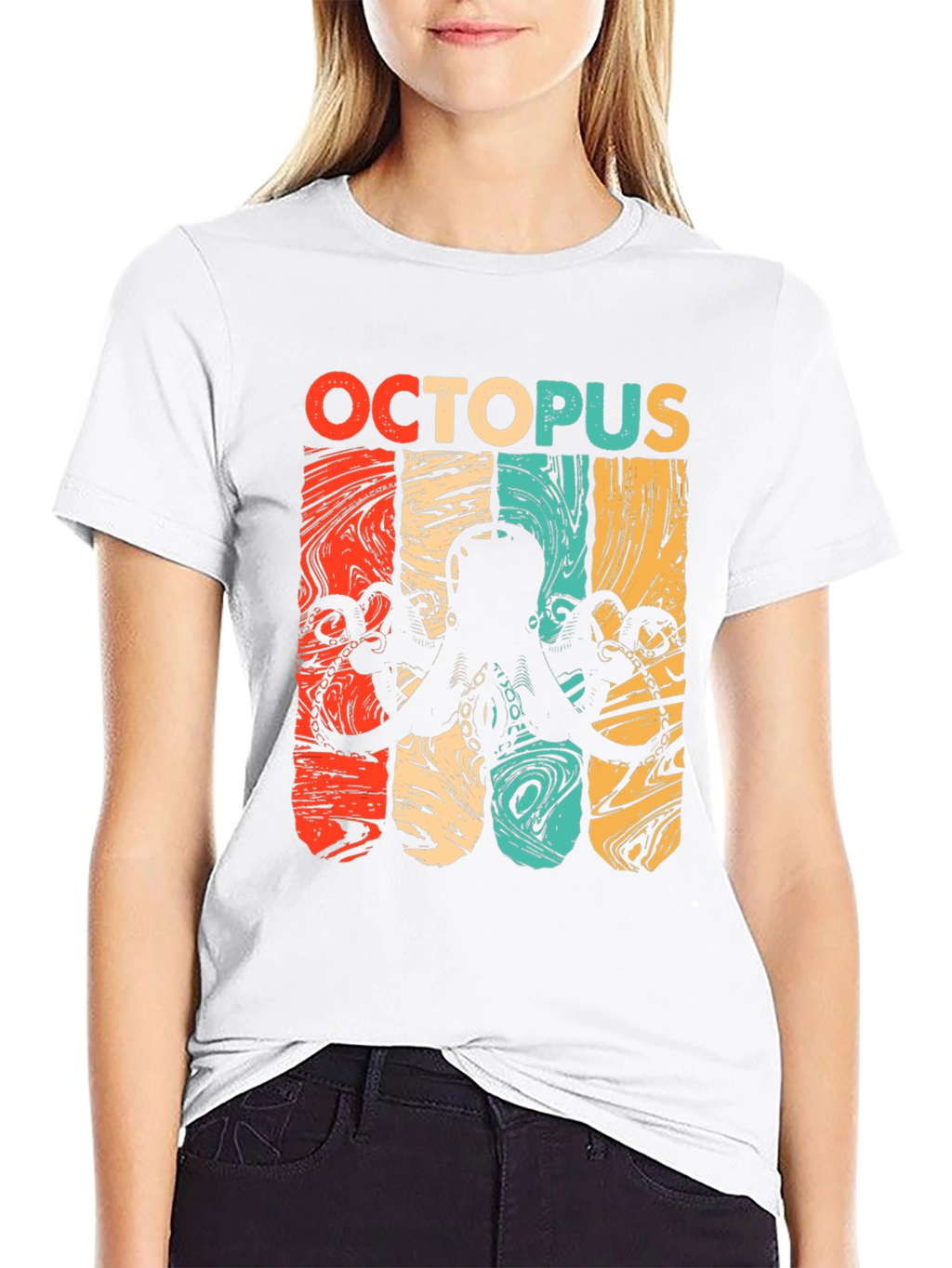Retro Octopus Graphic T-Shirt - Cool Marine Life Tee