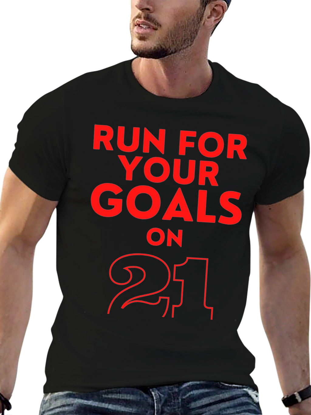 Run for Your Goals T-Shirt - Black
