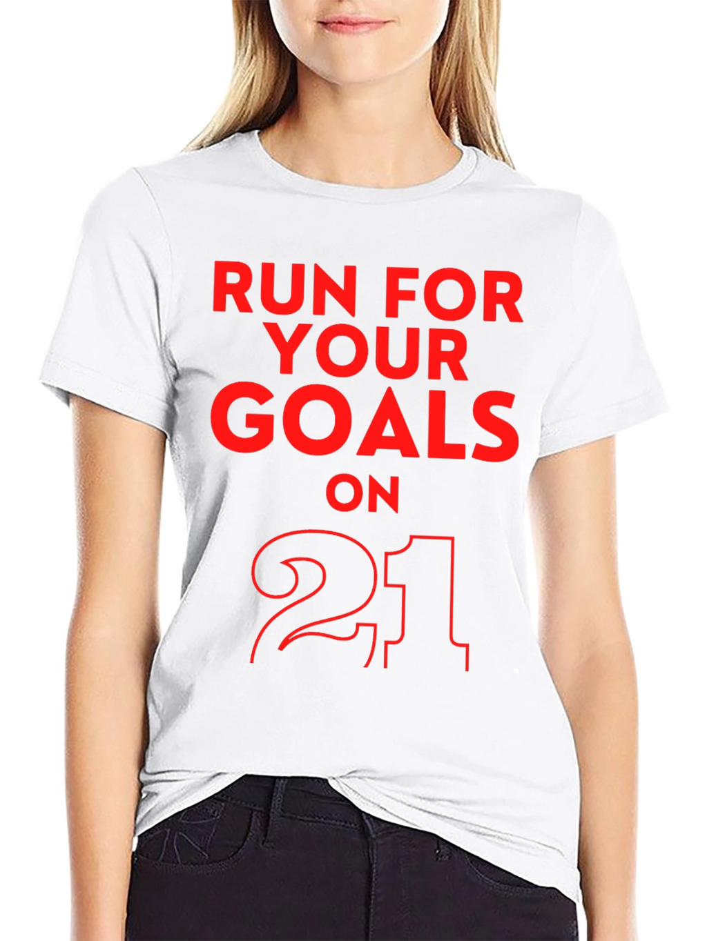 Run for Your Goals T-Shirt - Black