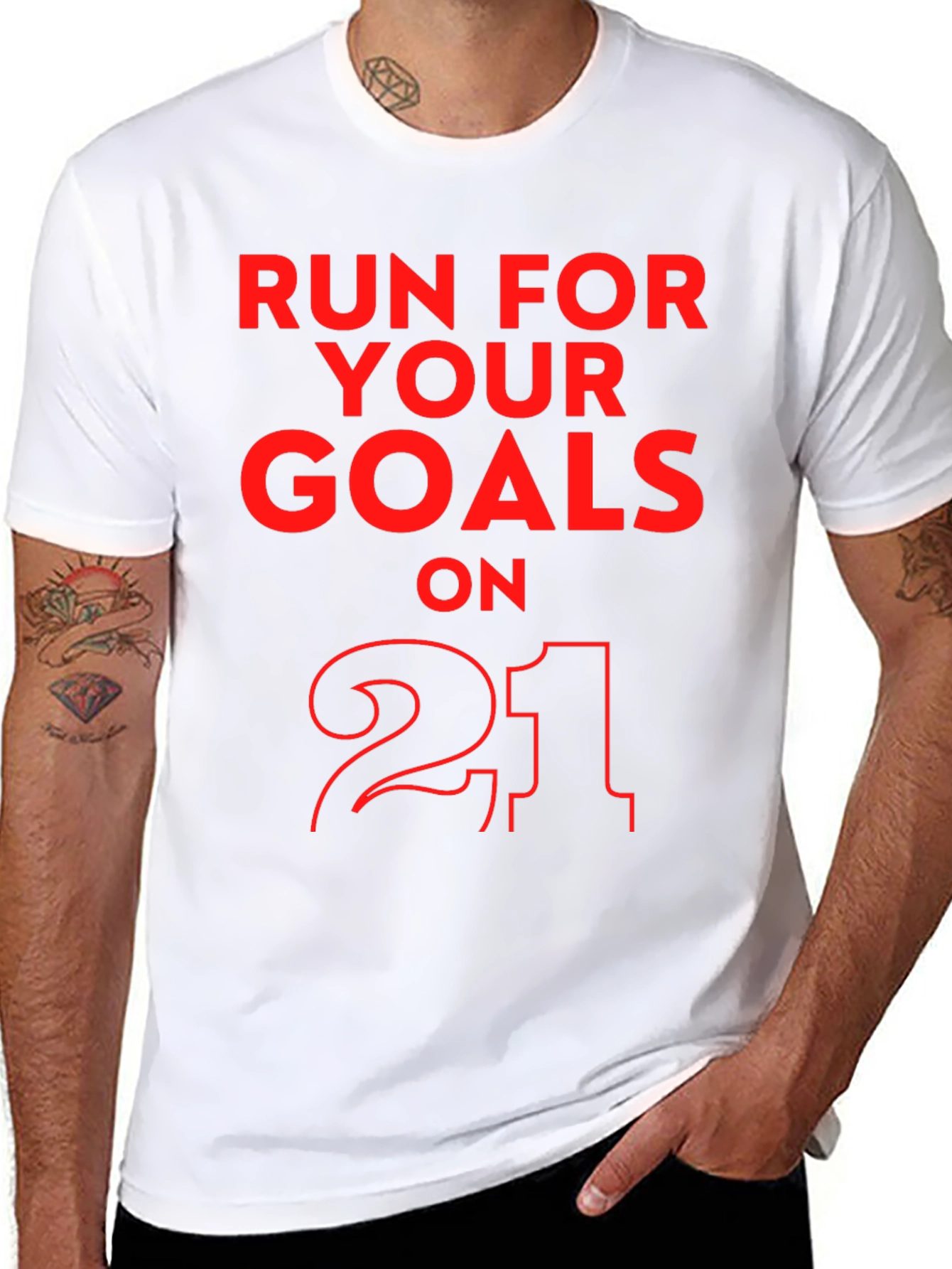 Run for Your Goals T-Shirt - Black