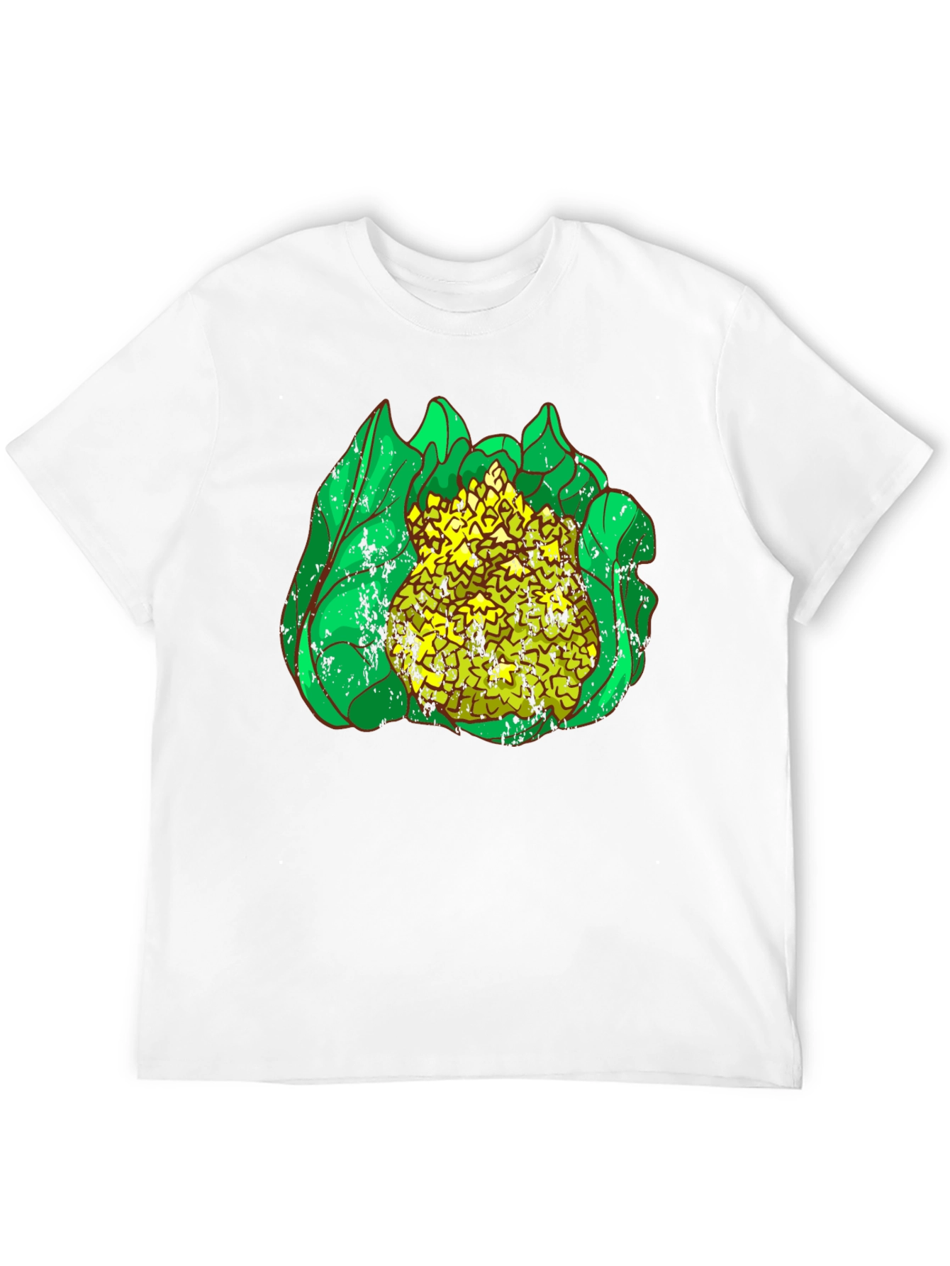 Cauliflower Graphic Print Black T-Shirt