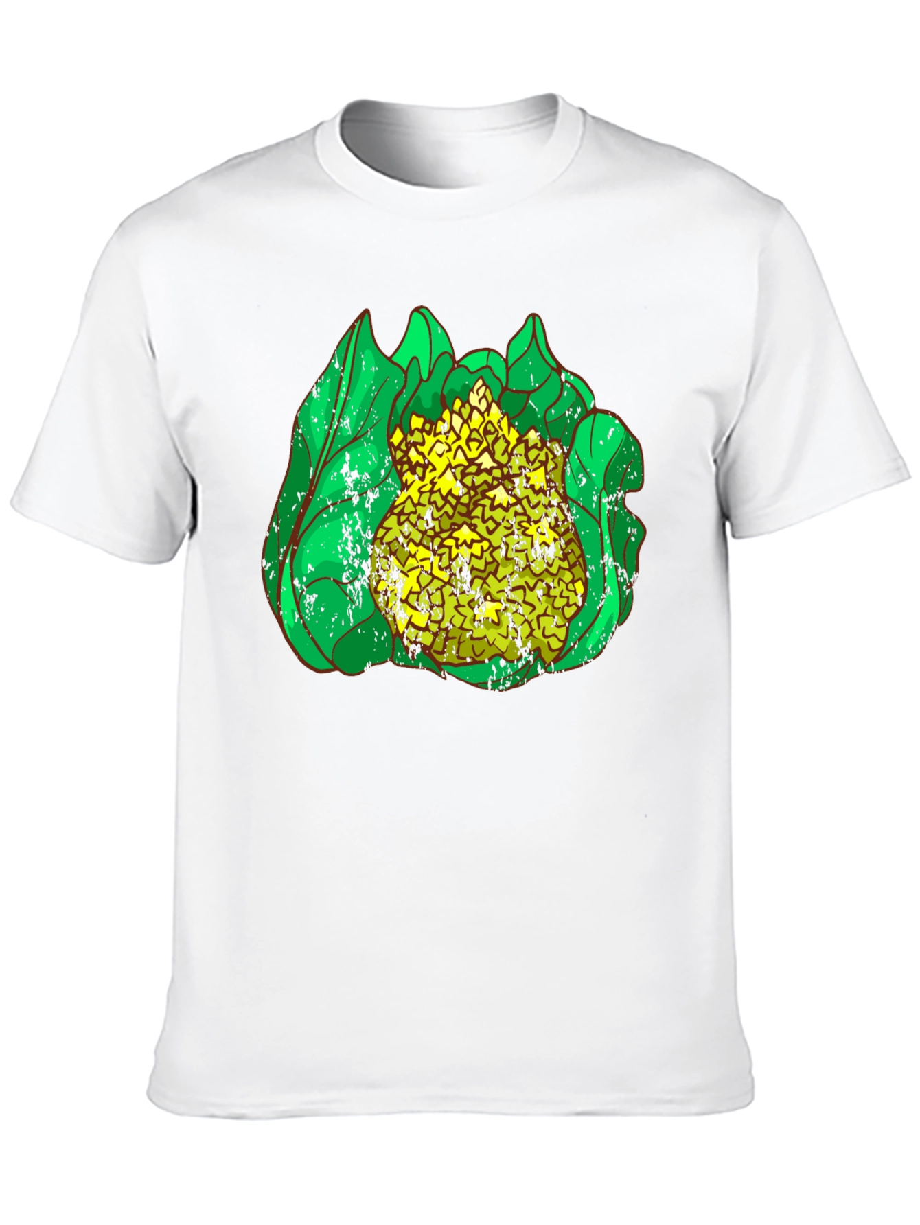 Cauliflower Graphic Print Black T-Shirt