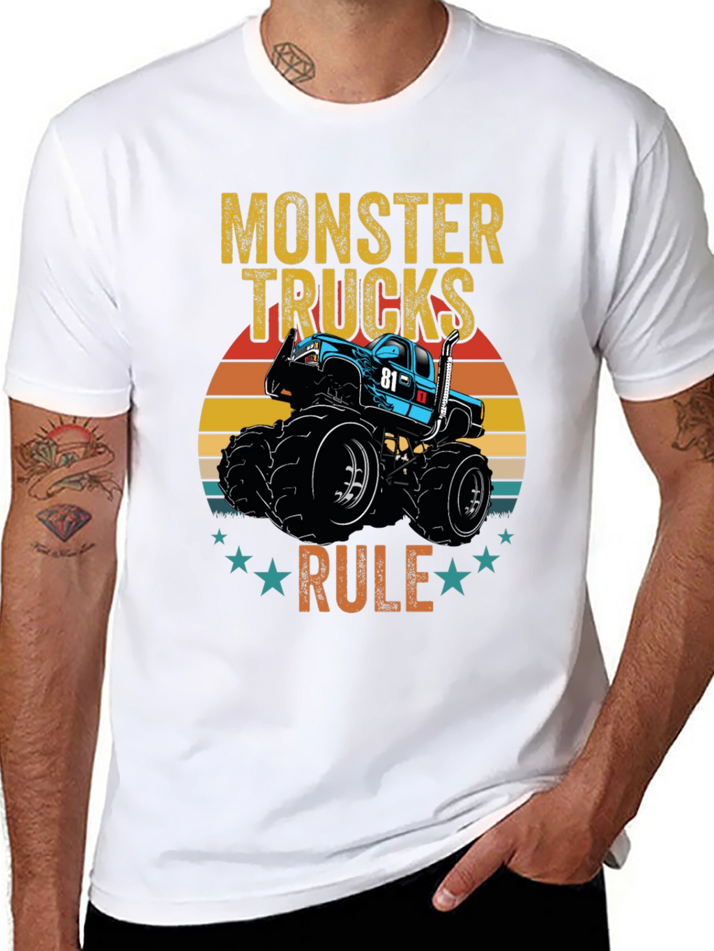 Monster Trucks Rule Graphic T-Shirt