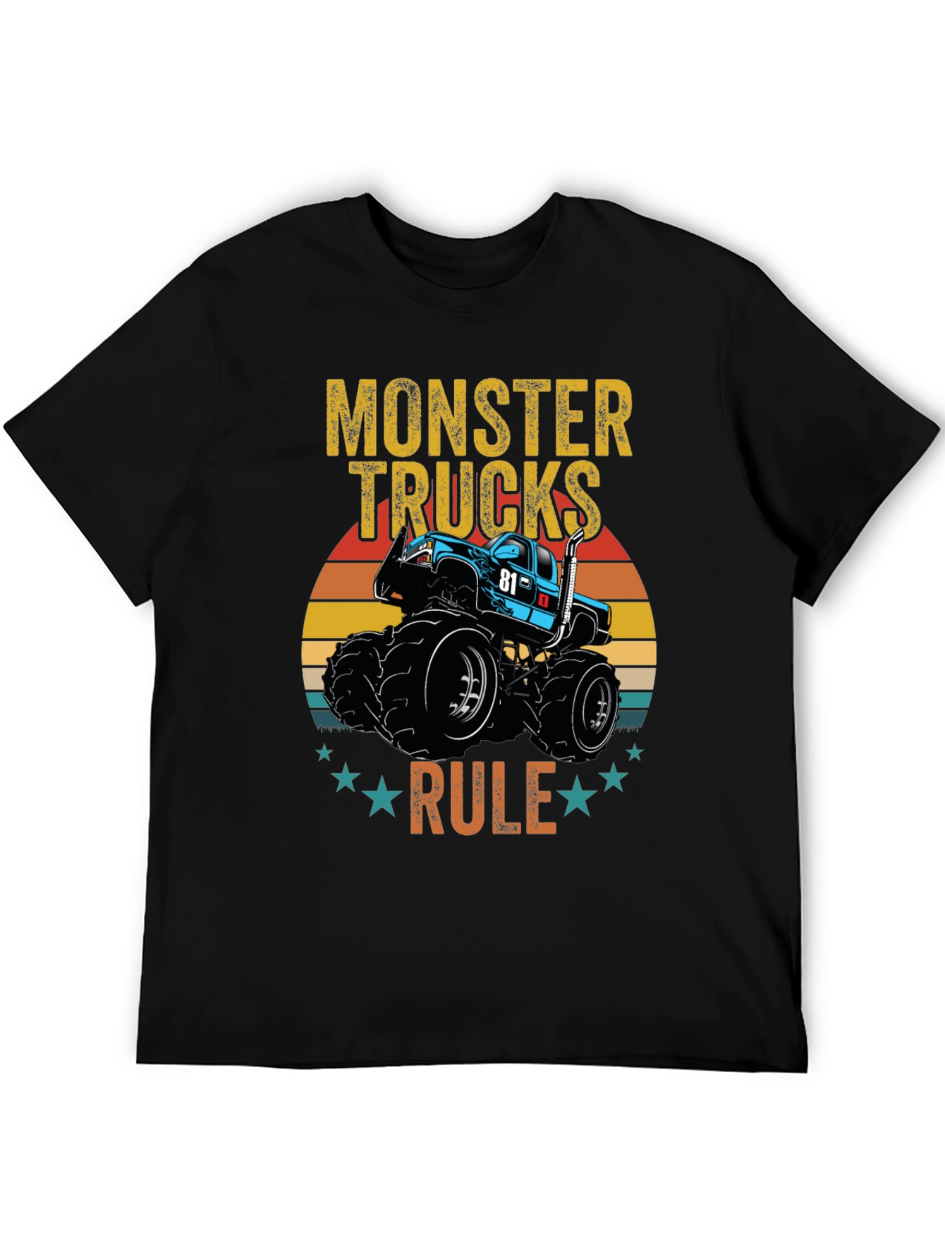 Monster Trucks Rule Graphic T-Shirt
