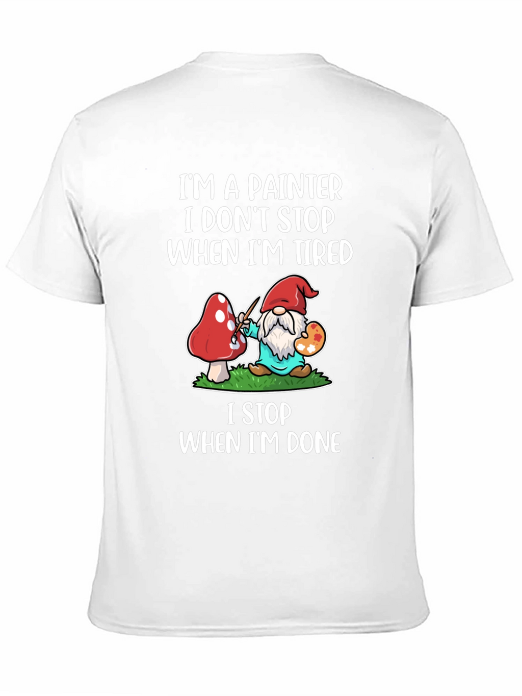Painter Gnome Graphic T-Shirt - Funny Artist Tee