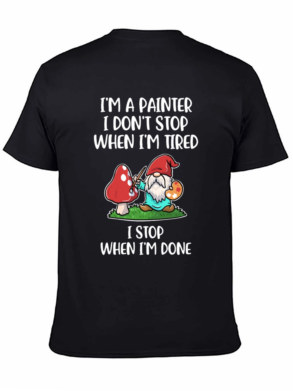 Painter Gnome Graphic T-Shirt - Funny Artist Tee