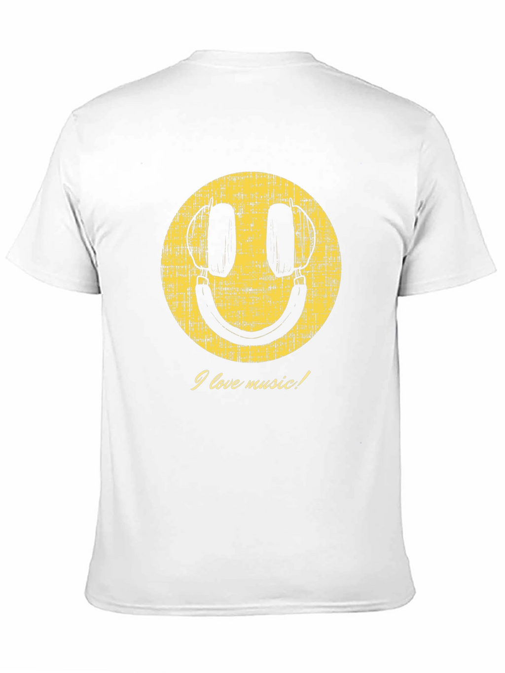 Music Lover Smiley Face Graphic T-Shirt