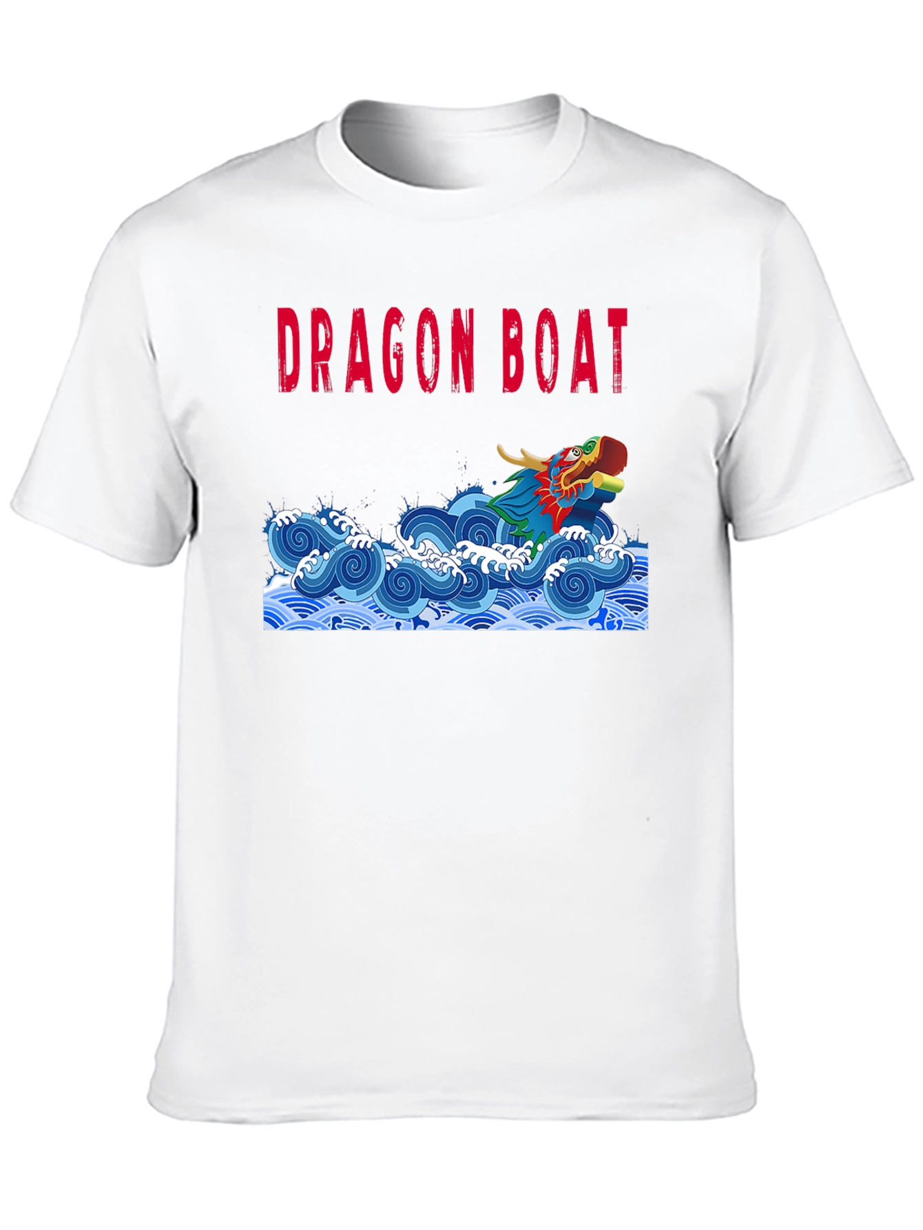 Dragon Boat Graphic Tee - Black Cotton T-Shirt