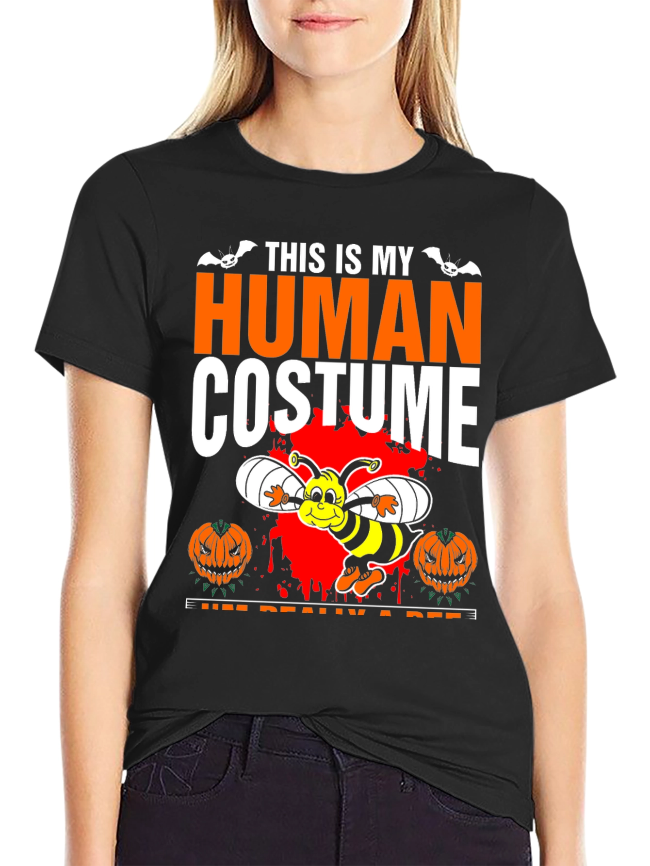 Halloween Bee Costume T-Shirt - This is My Human Costume