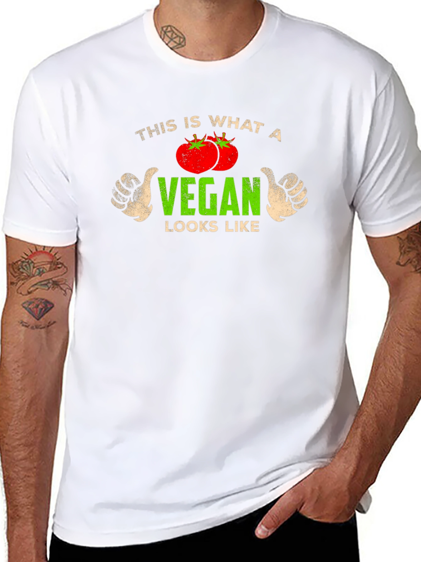Vegan T-Shirt - This is What a Vegan Looks Like Graphic Tee