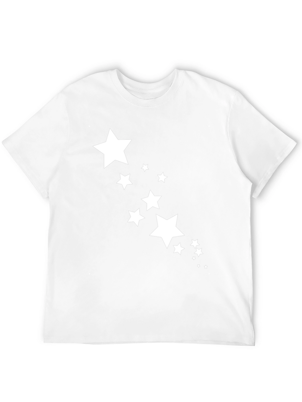 Mens Black T-Shirt with Star Graphic