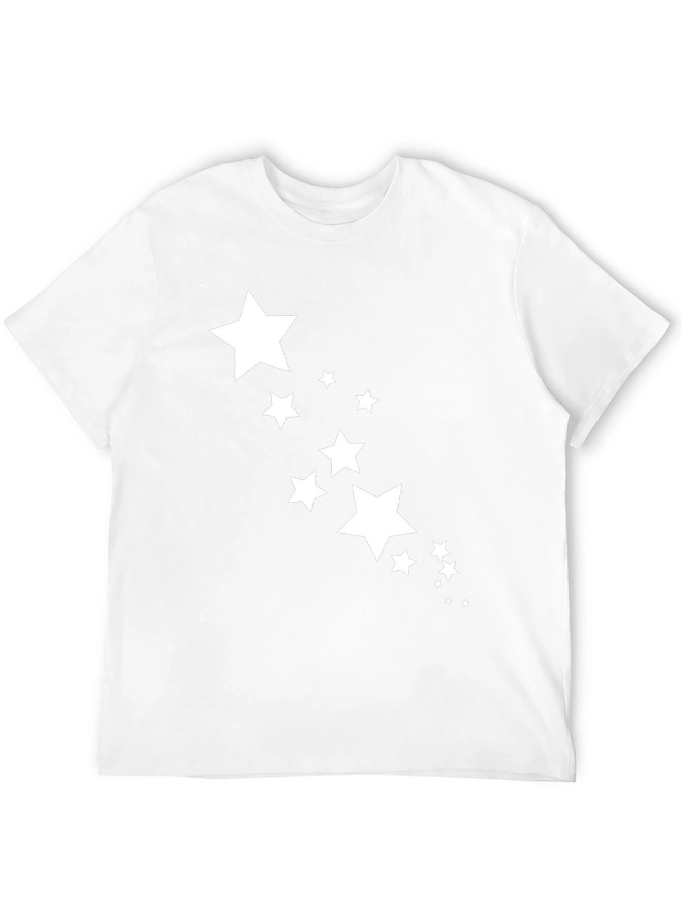 Mens Black T-Shirt with Star Graphic