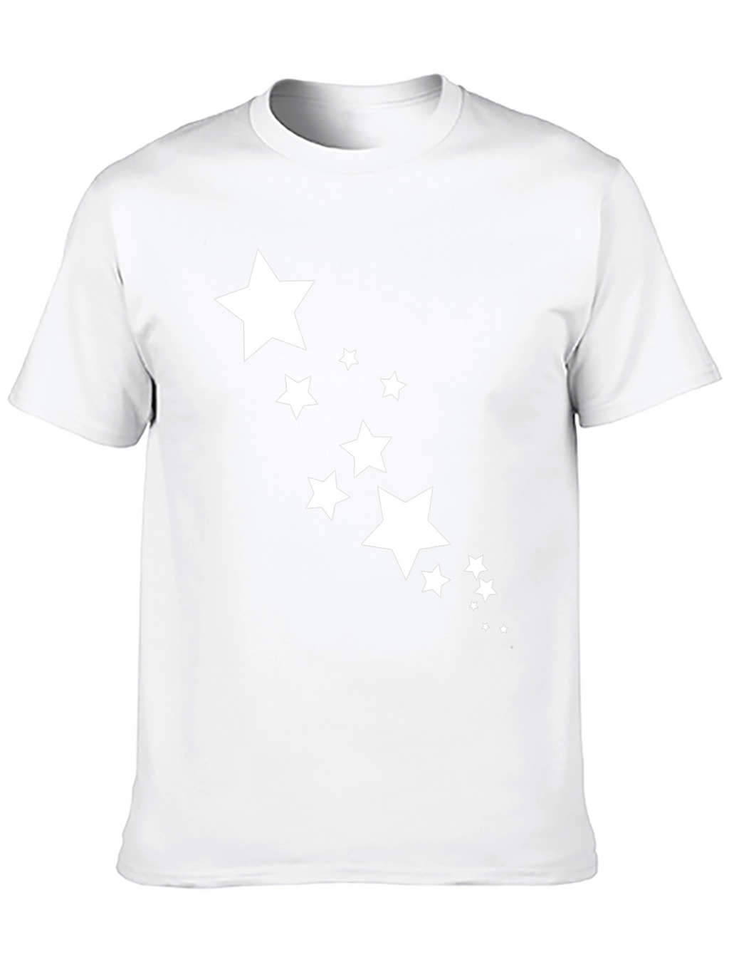 Mens Black T-Shirt with Star Graphic