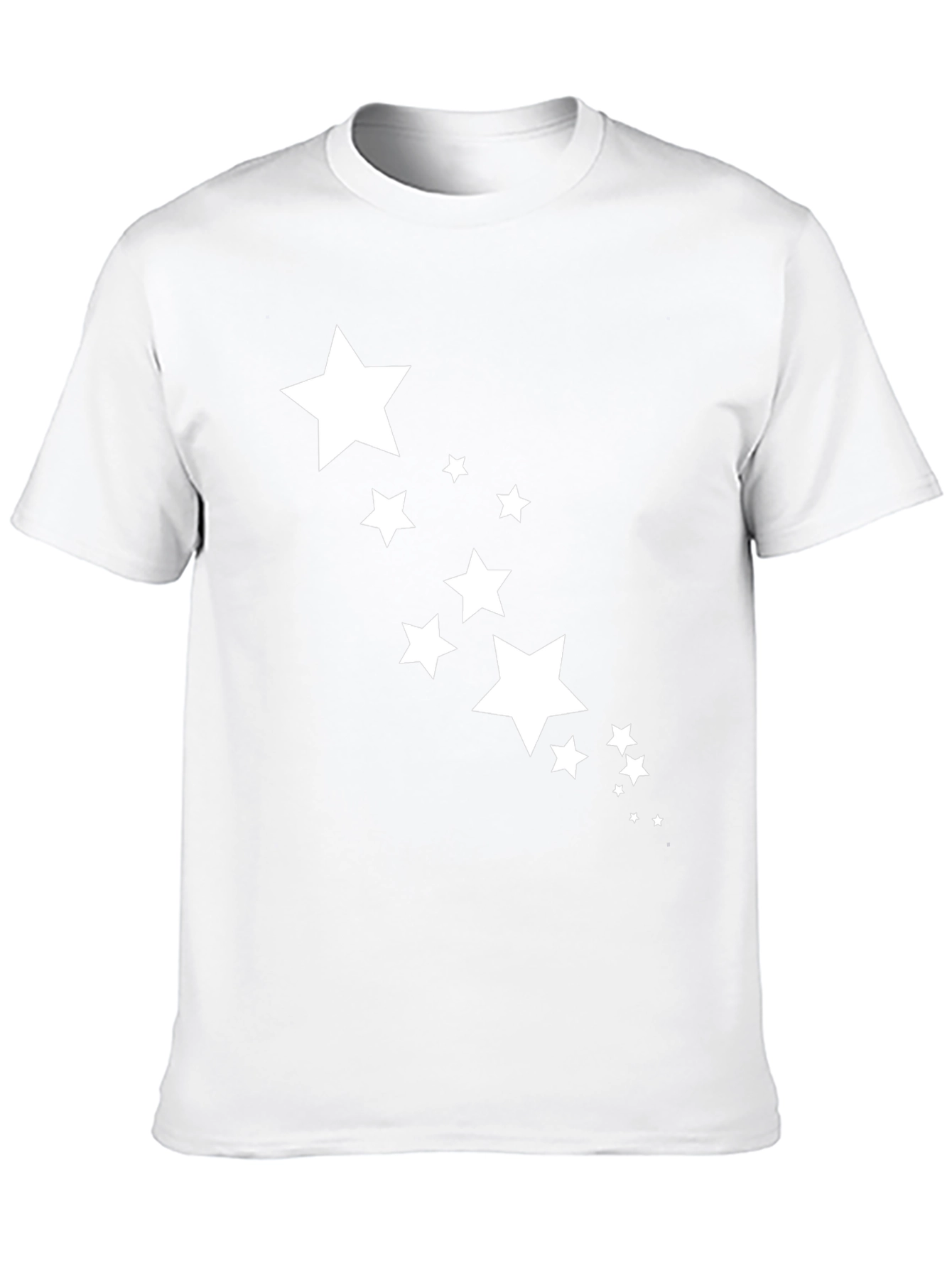 Mens Black T-Shirt with Star Graphic