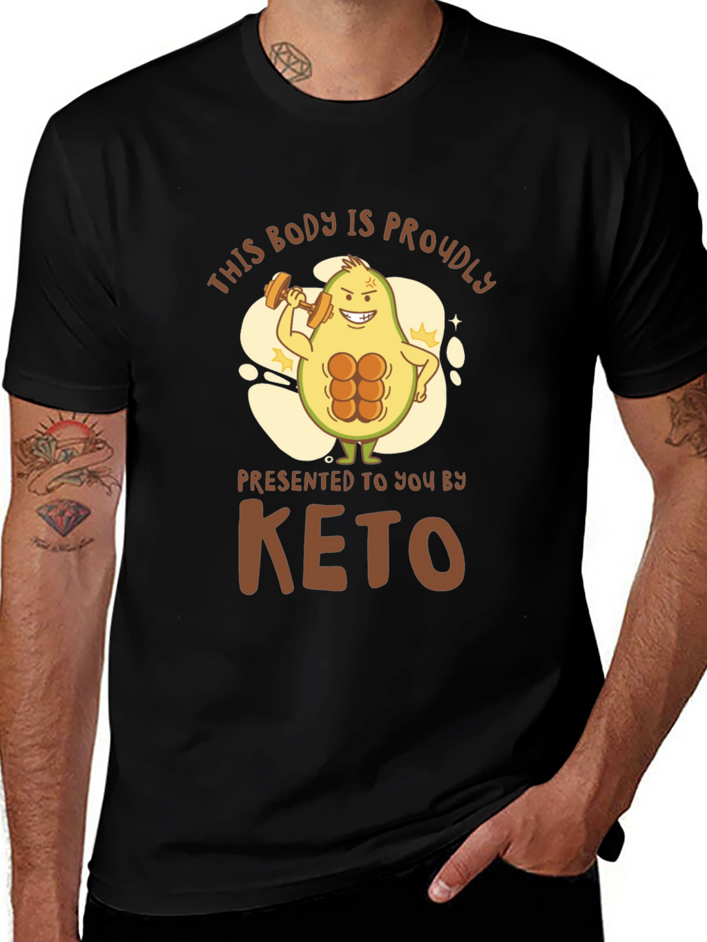 Keto Avocado Bodybuilding T-Shirt