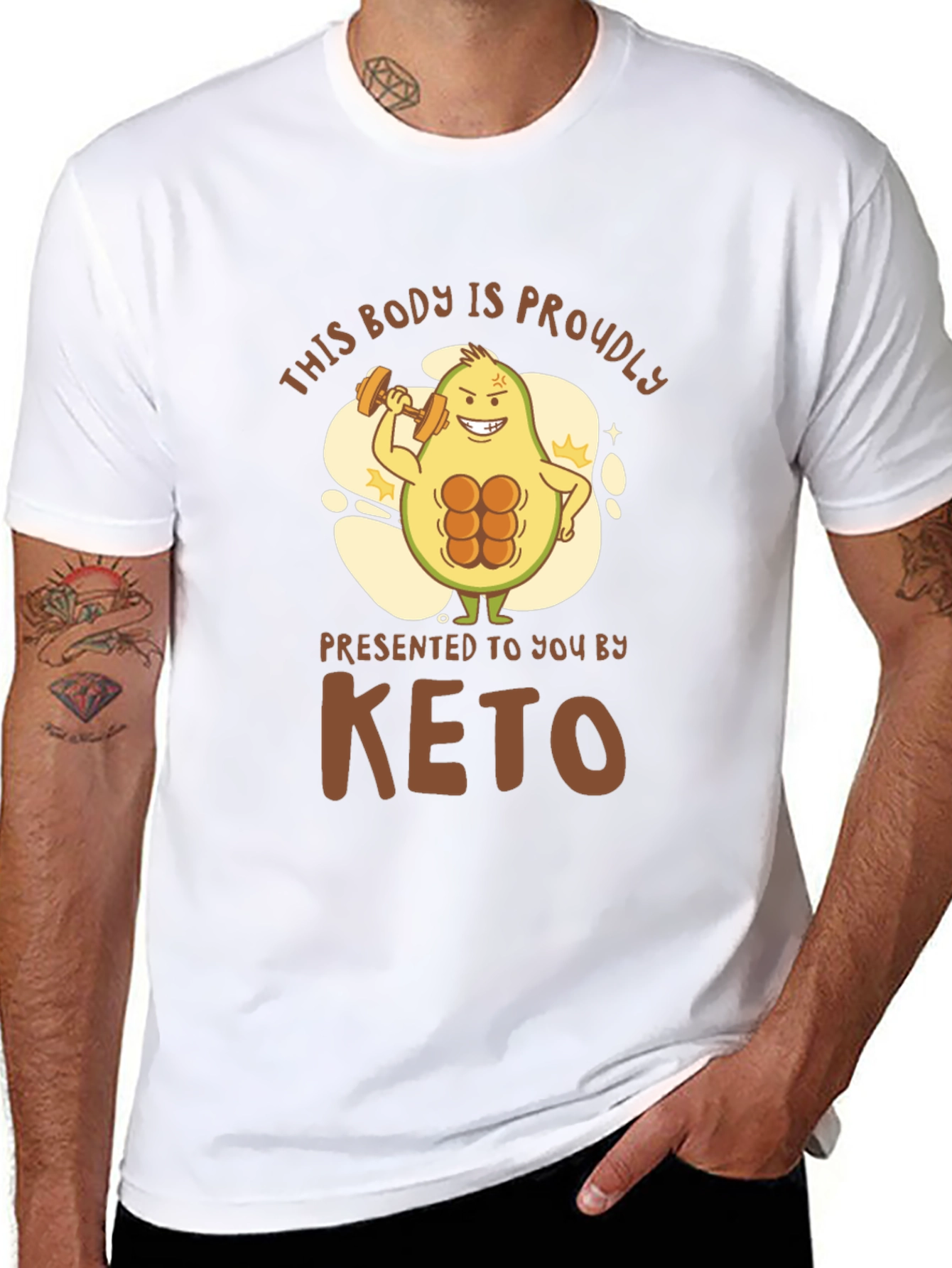 Keto Avocado Bodybuilding T-Shirt