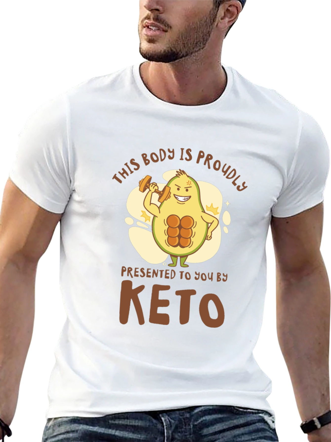 Keto Avocado Bodybuilding T-Shirt