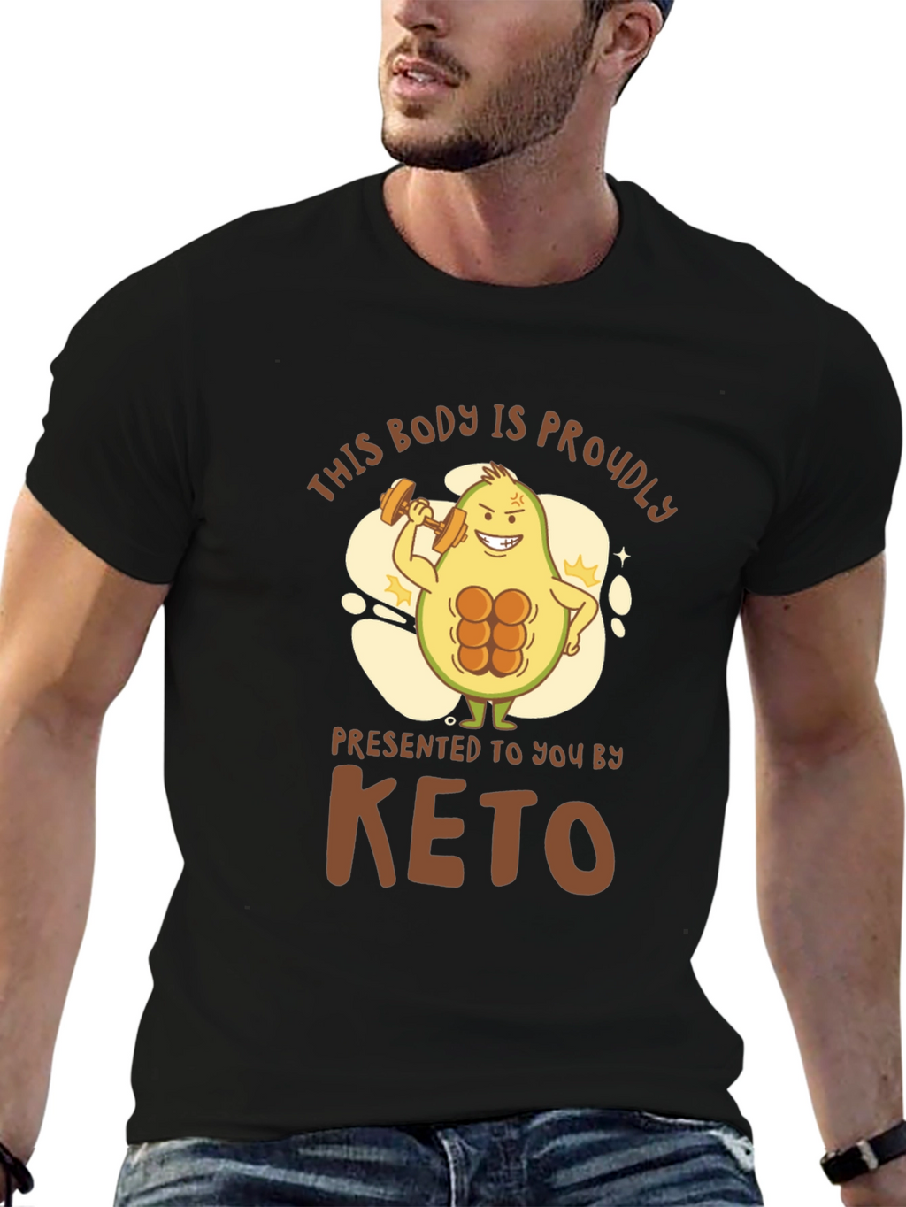 Keto Avocado Bodybuilding T-Shirt