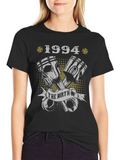 Born in 1994 Black Graphic T-Shirt