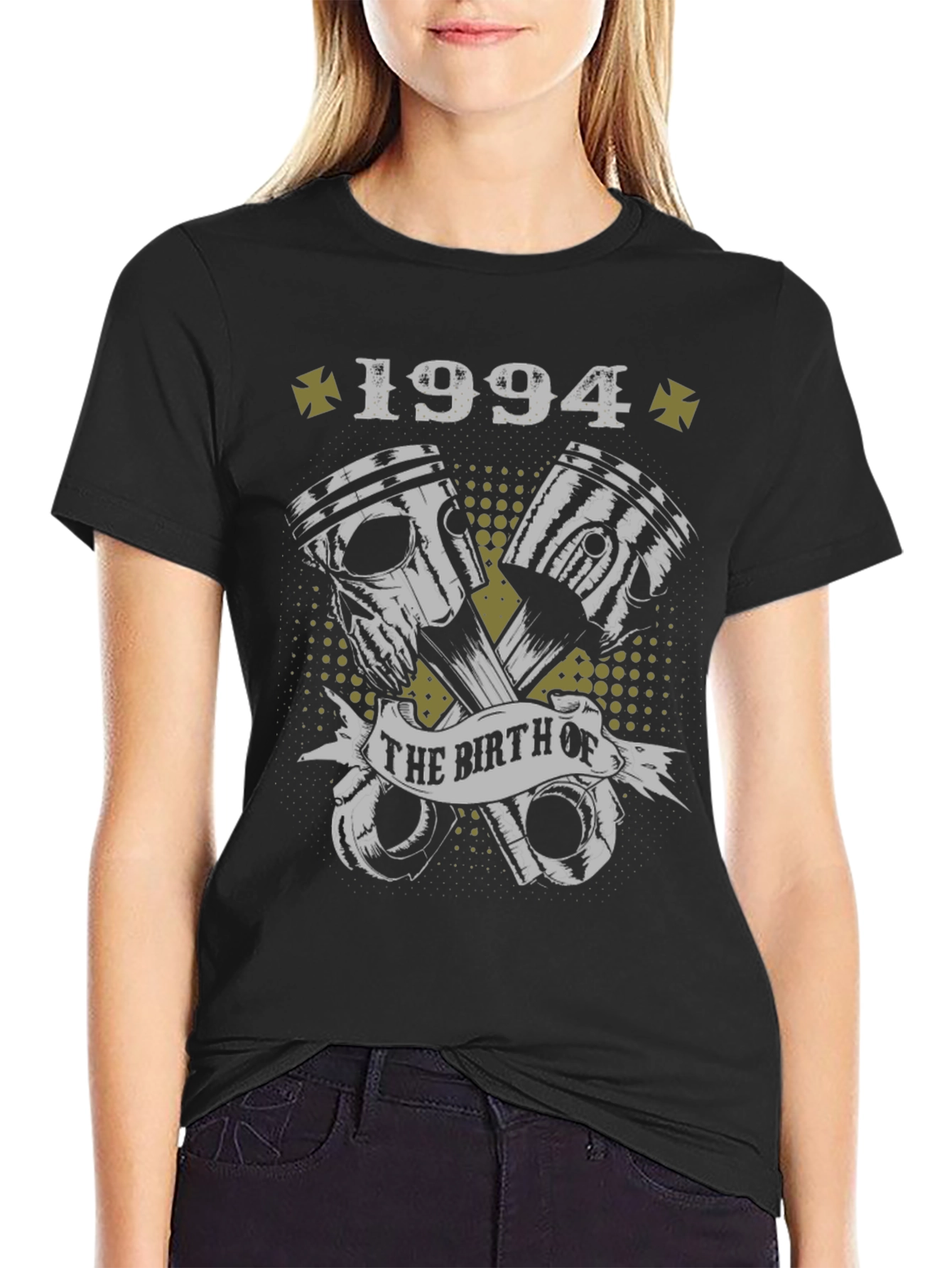 Born in 1994 Black Graphic T-Shirt