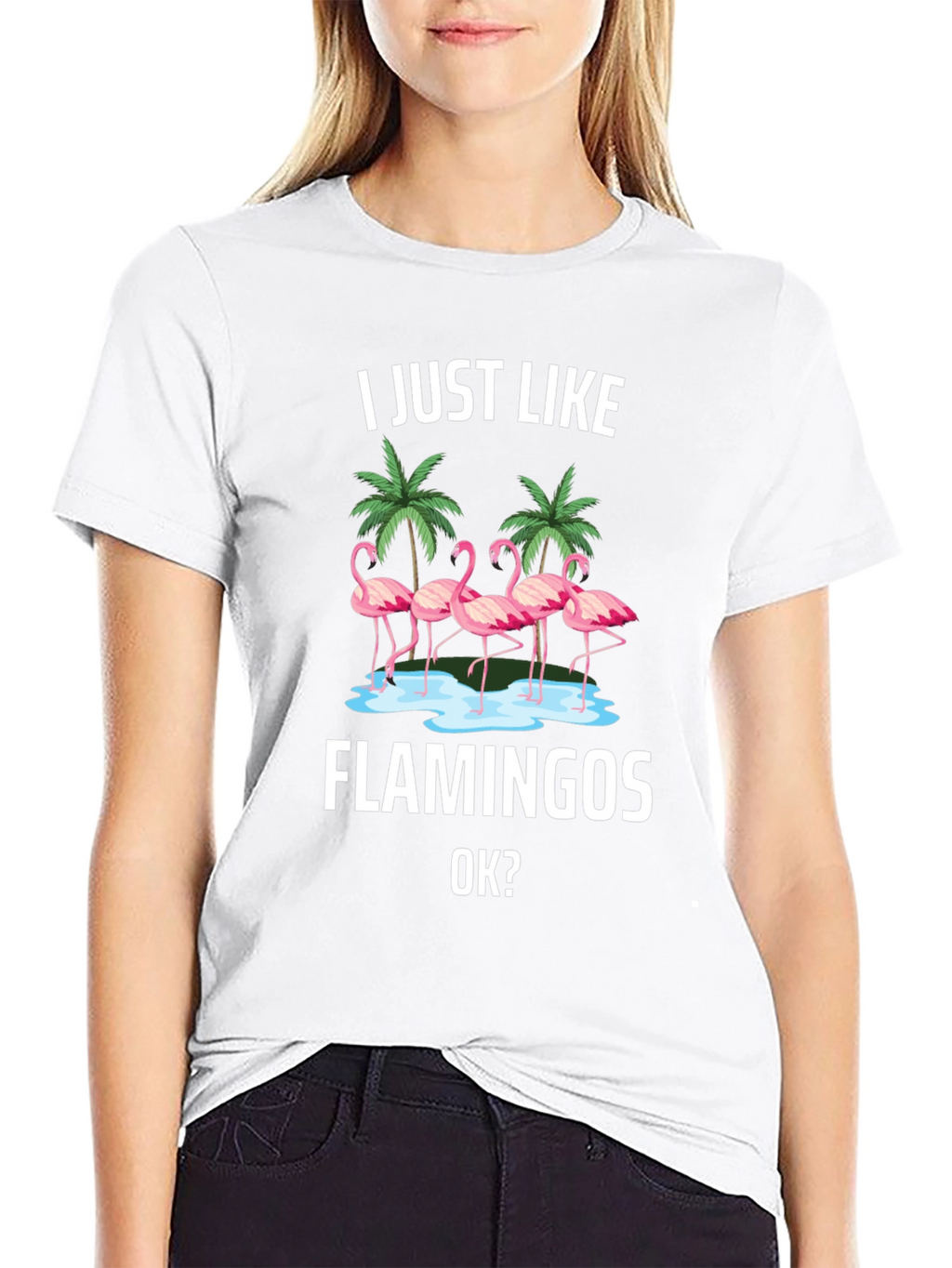 Flamingo Graphic Tee - I Just Like Flamingos T-Shirt