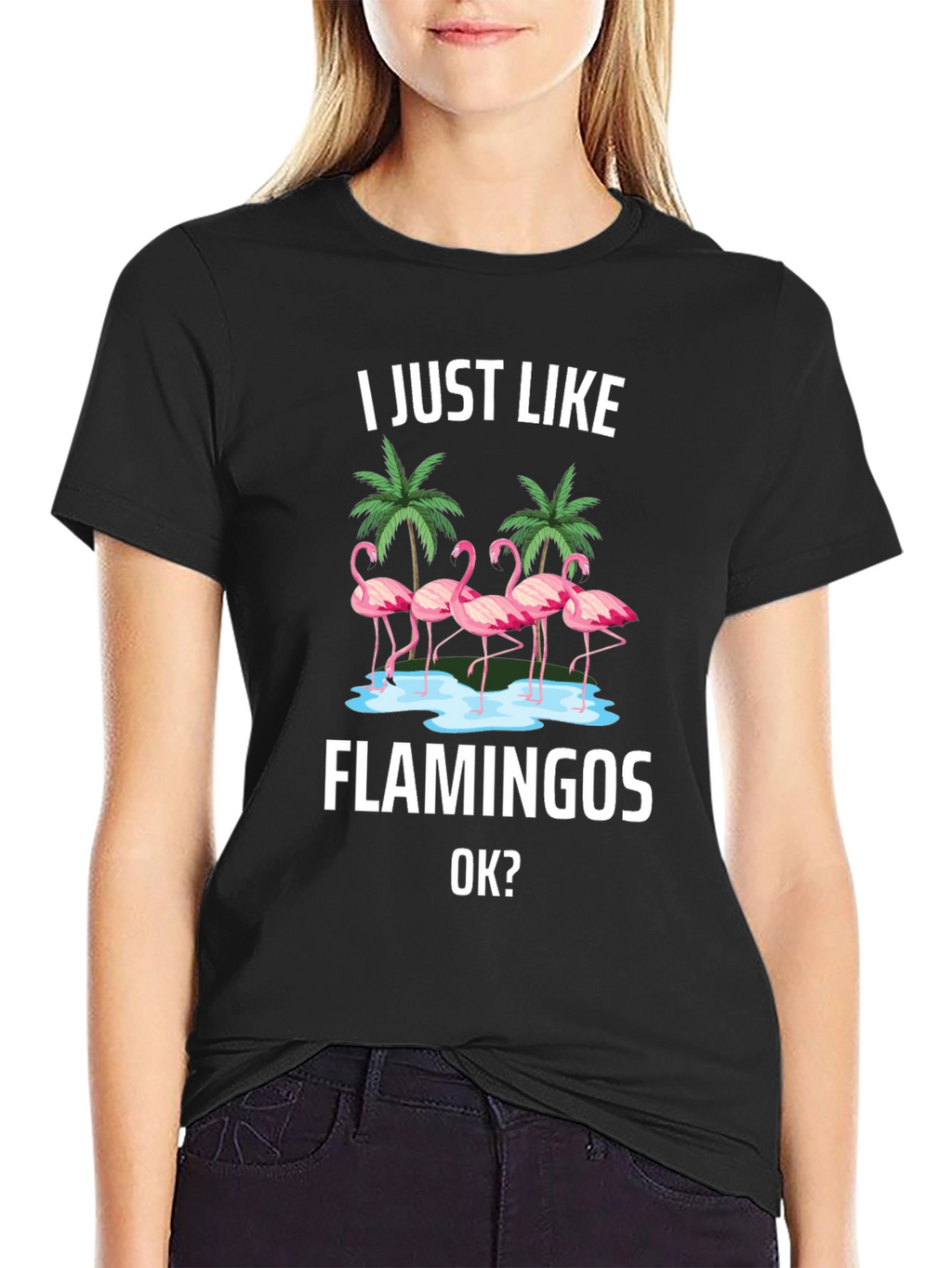 Flamingo Graphic Tee - I Just Like Flamingos T-Shirt