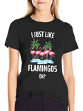Flamingo Graphic Tee - I Just Like Flamingos T-Shirt