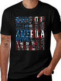 Patriotic America Graphic Print T-Shirt