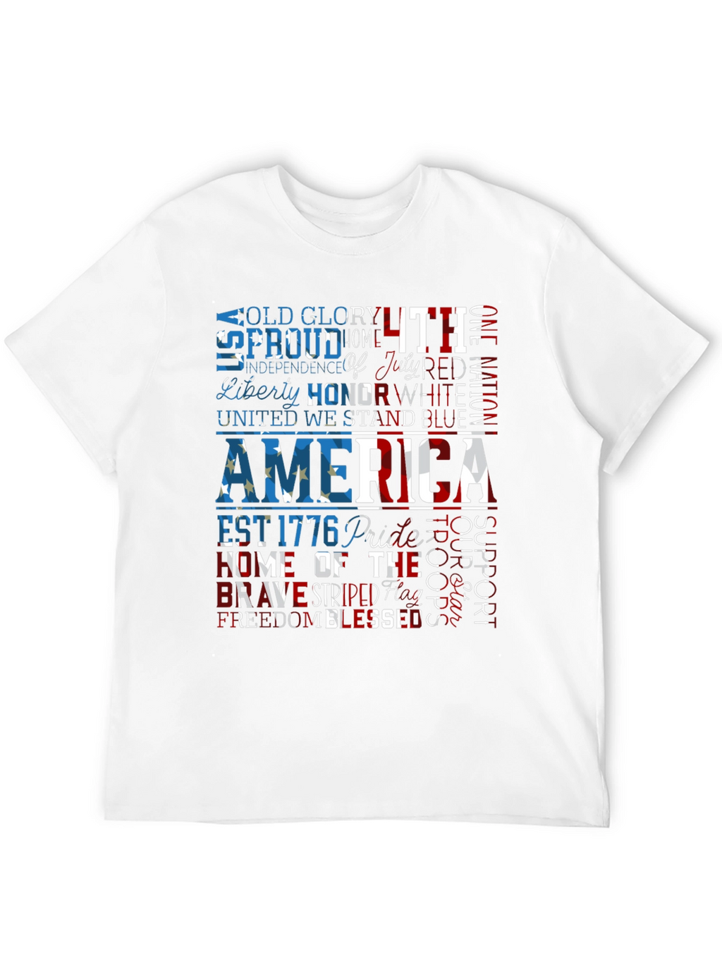 Patriotic America Graphic Print T-Shirt