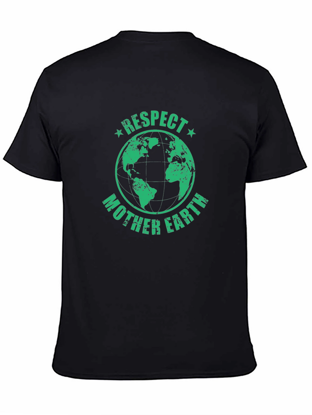 Respect Mother Earth Graphic T-Shirt - Black