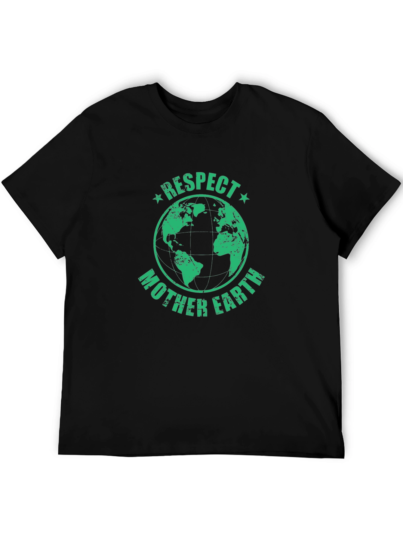 Respect Mother Earth Graphic T-Shirt - Black