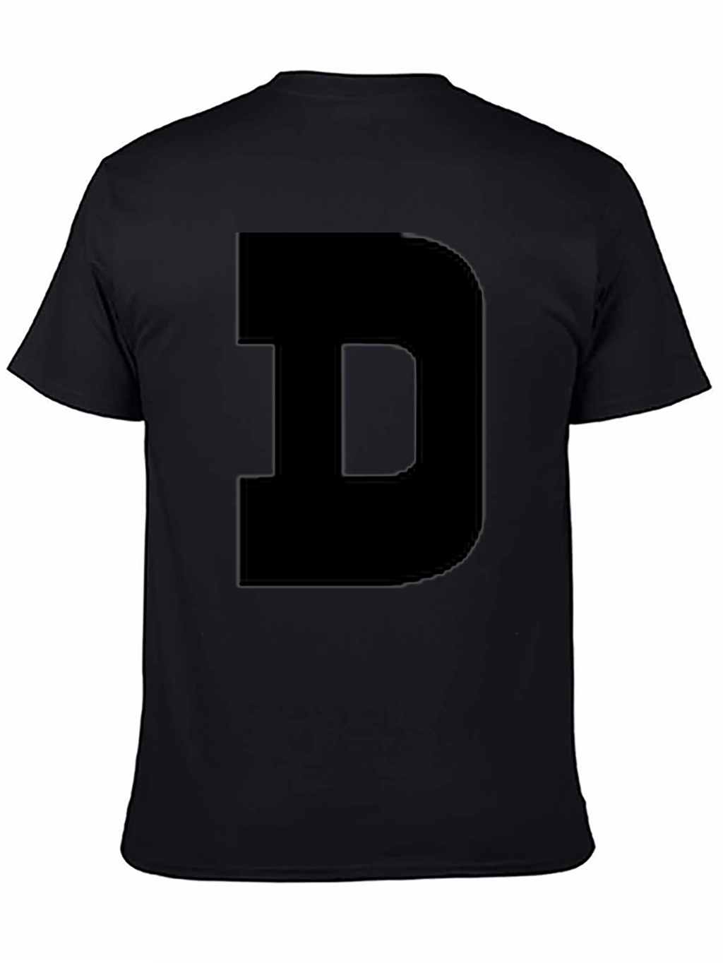 Bold D Black T-Shirt - Statement Tee