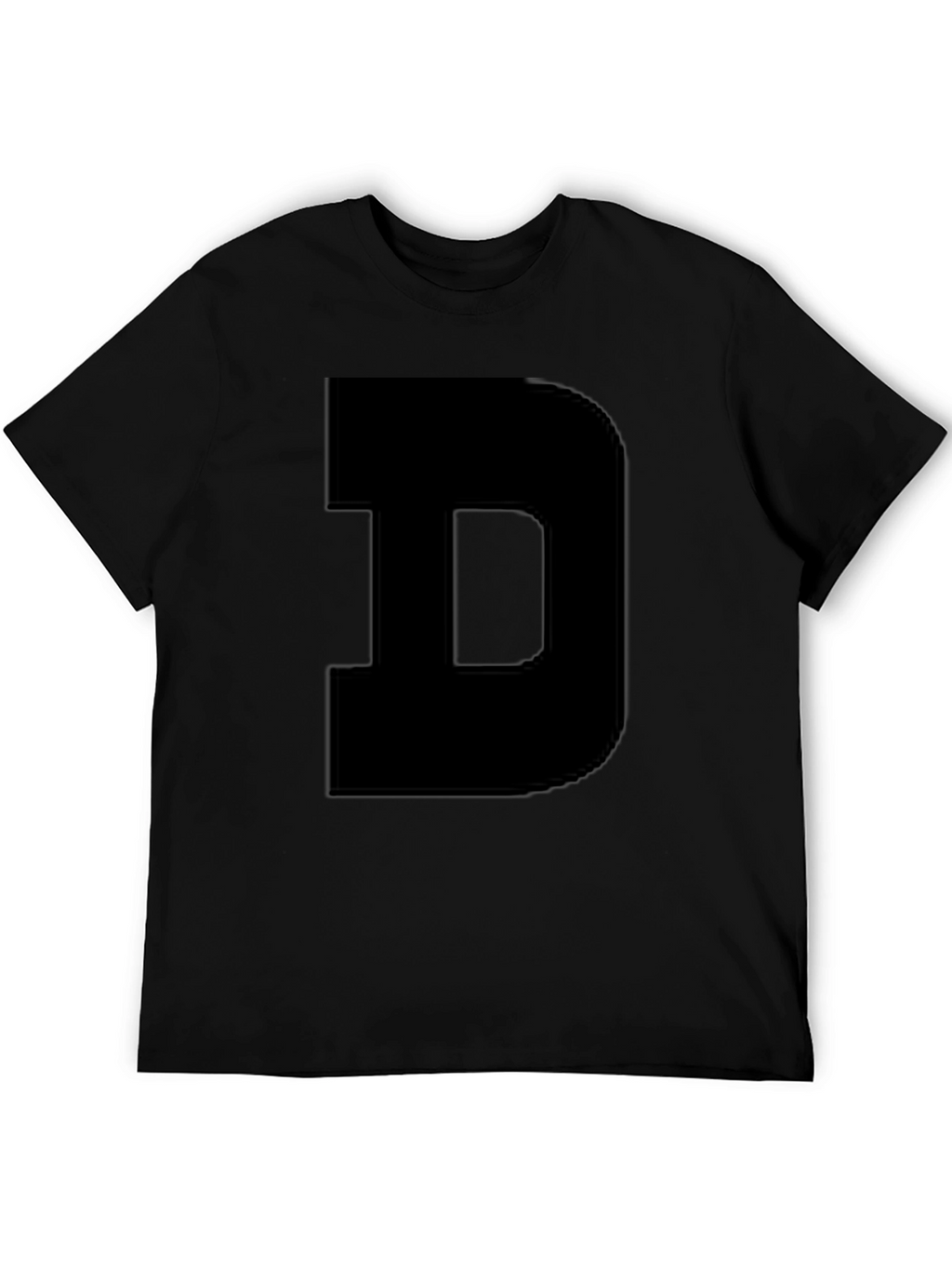 Bold D Black T-Shirt - Statement Tee