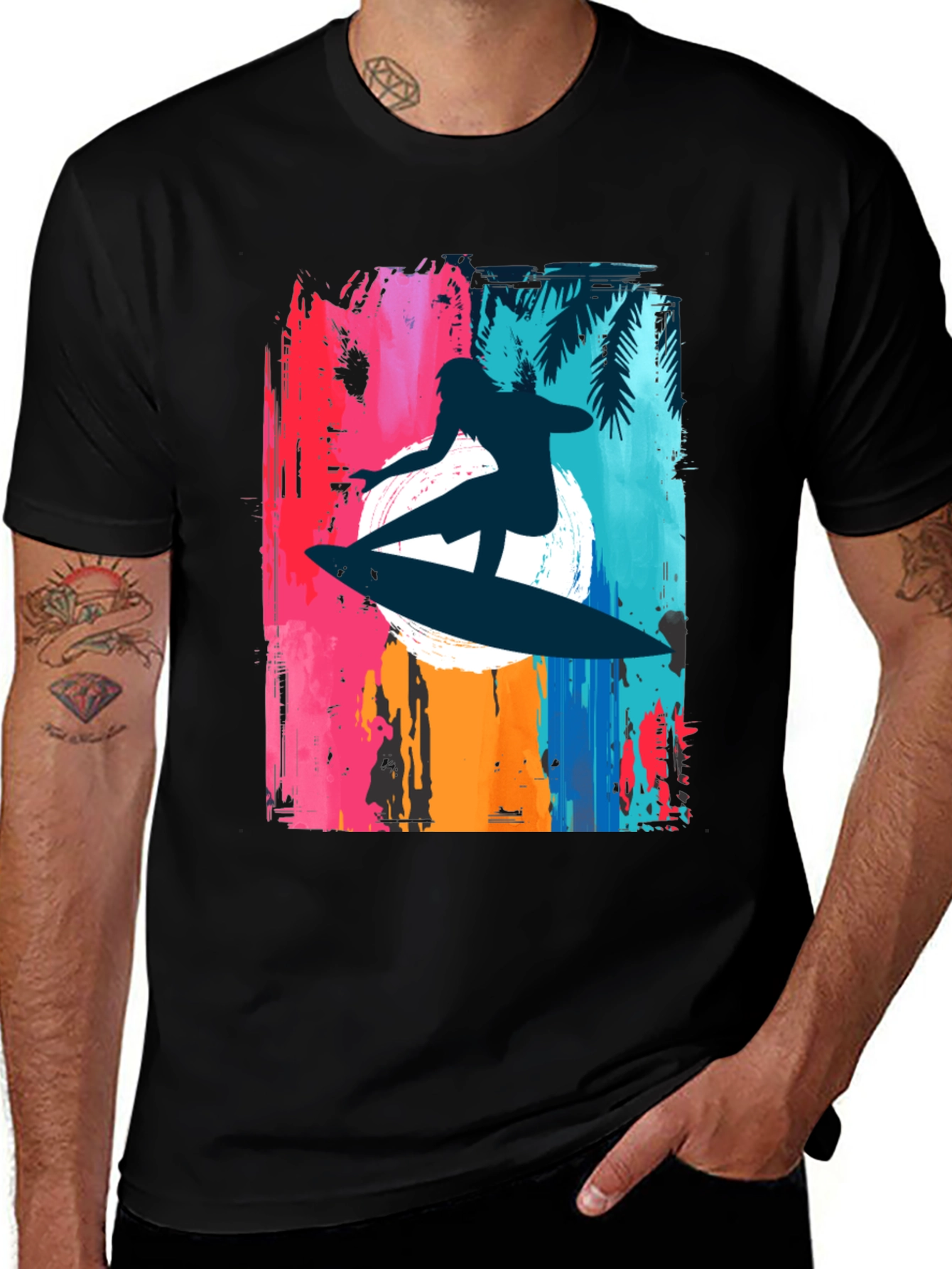 Surfer Graphic Tee - Black