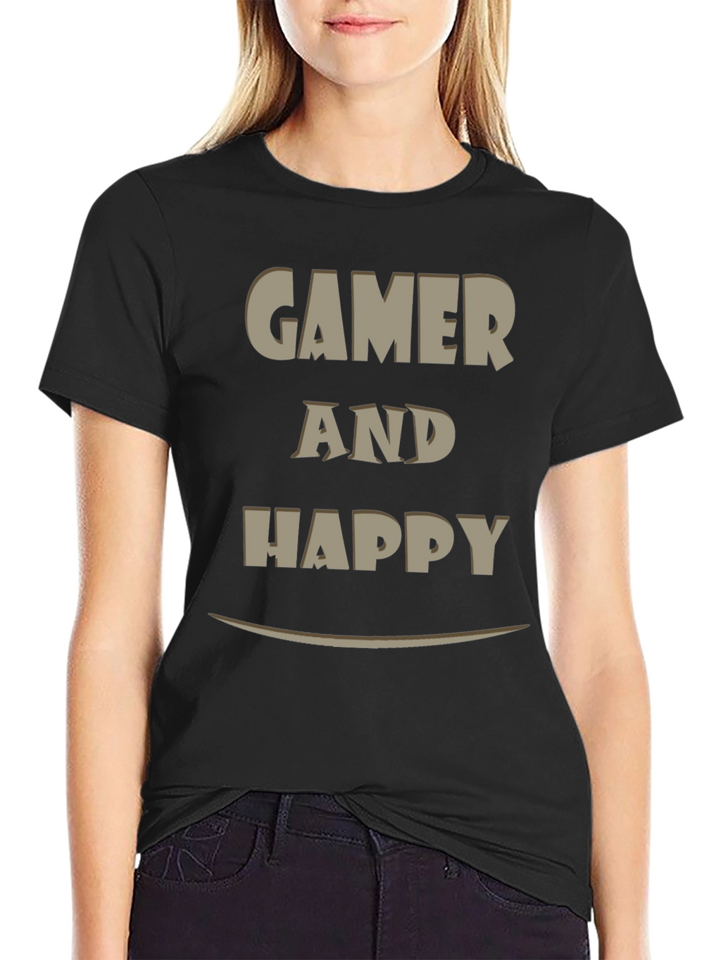 Gamer and Happy Graphic T-Shirt - Casual Wear