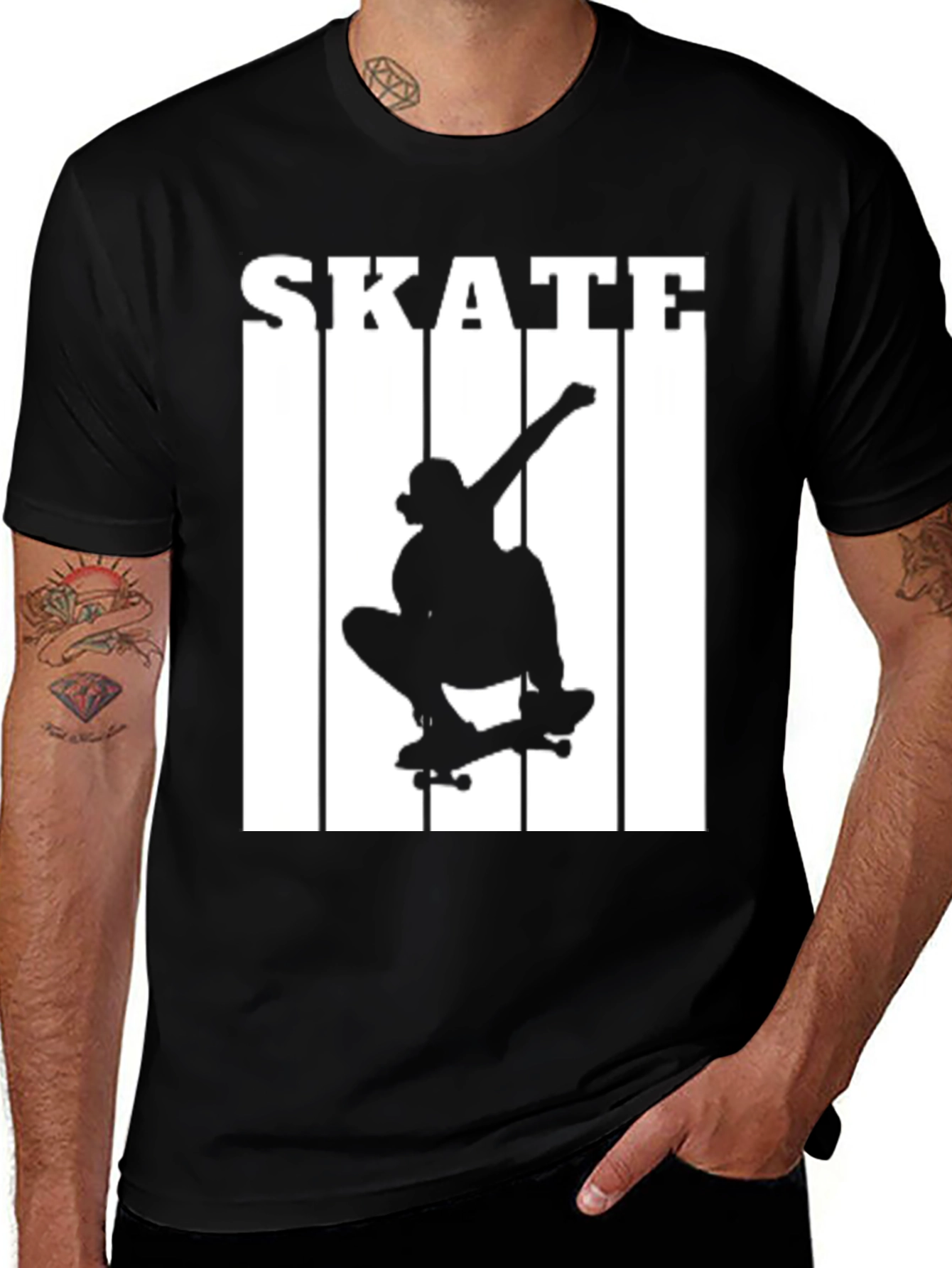Skateboarding Silhouette Graphic T-Shirt