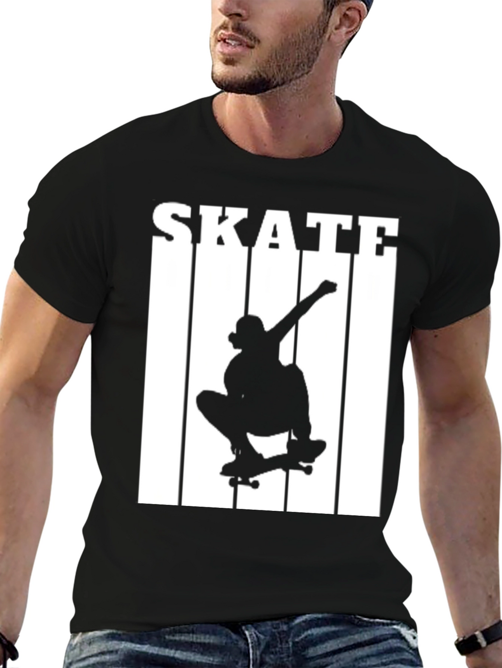 Skateboarding Silhouette Graphic T-Shirt