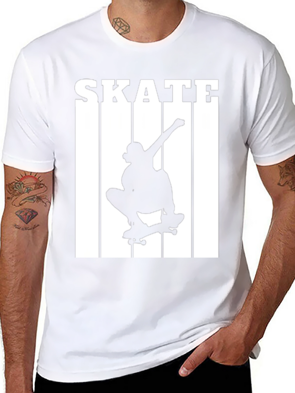 Skateboarding Silhouette Graphic T-Shirt