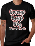 Sweep Beep Dig Repeat Black Graphic Tee