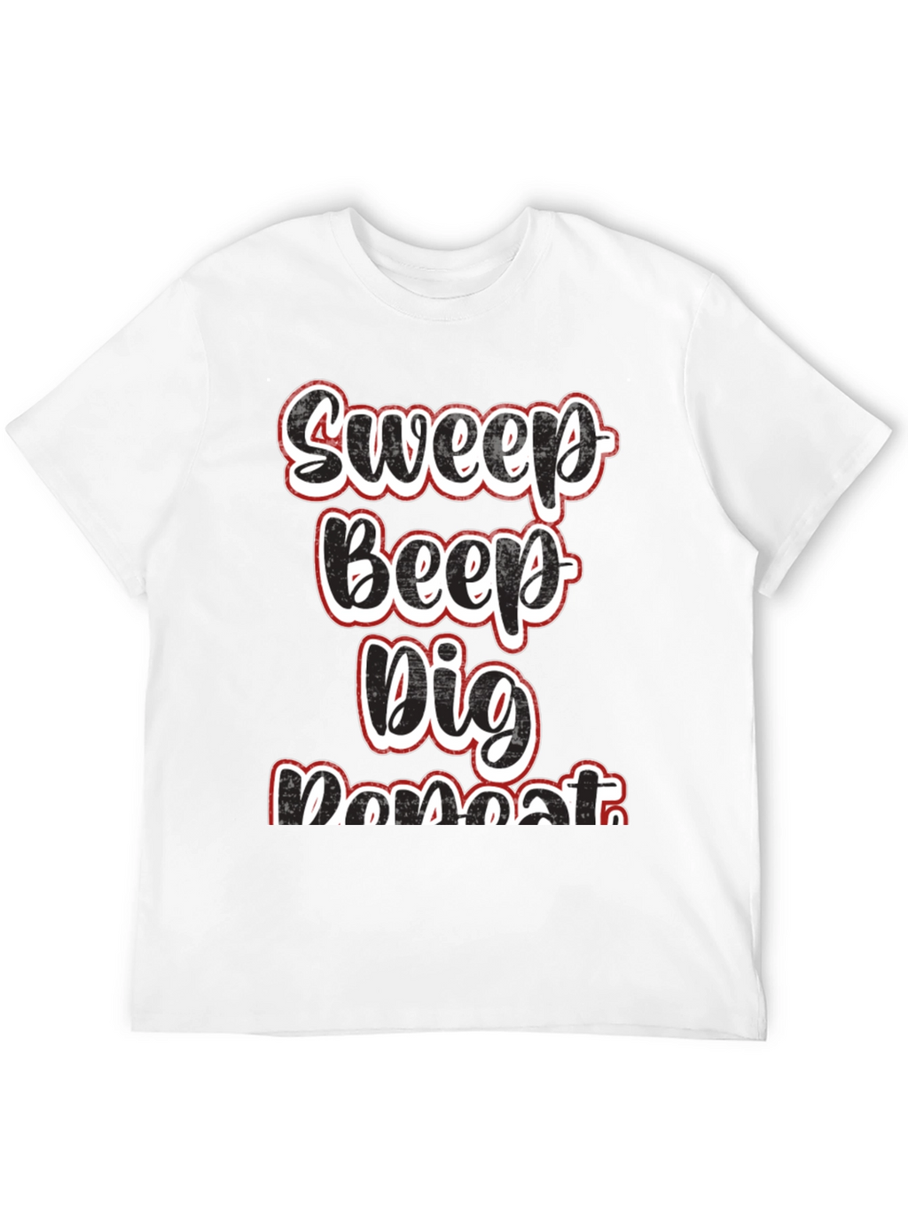 Sweep Beep Dig Repeat Black Graphic Tee