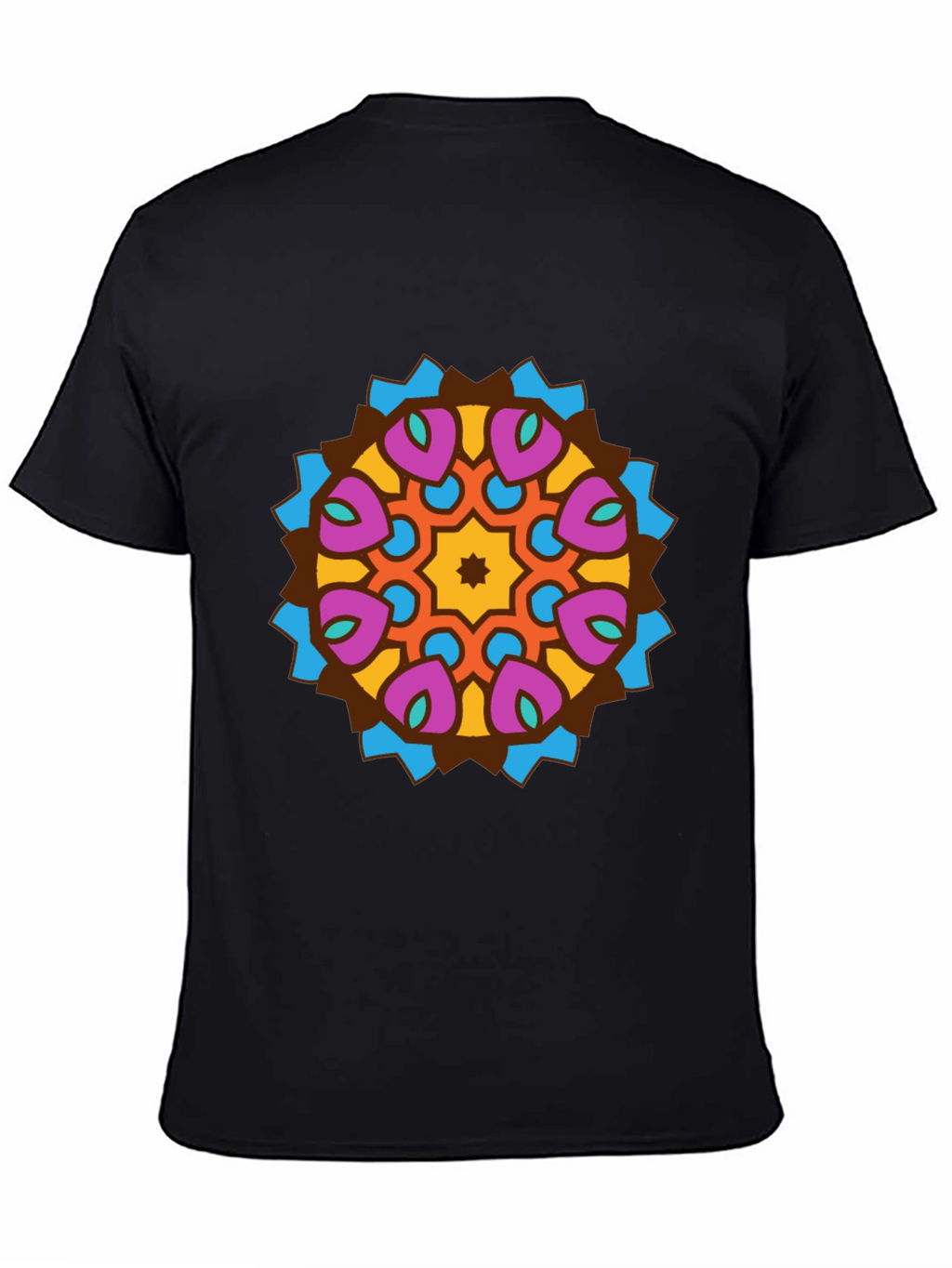 Mandala Graphic Tee - Stylish Mens Black T-Shirt