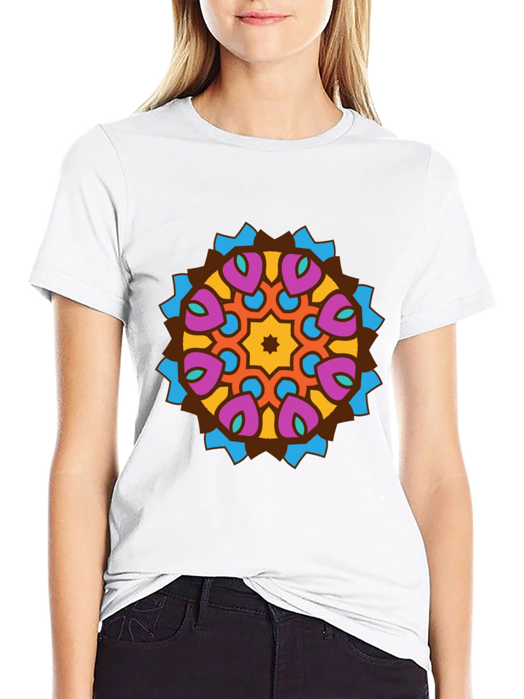 Mandala Graphic Tee - Stylish Mens Black T-Shirt